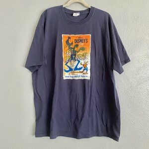 Disney Store Mens Size 2XL T-Shirt Goofy Art Of Self Defense Navy Blue Vintage